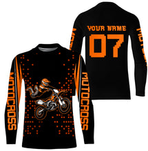Load image into Gallery viewer, Custom Motocross jersey UPF30+ kid&amp;adult orange dirt bike racing off-road motorcycle riders| NMS883