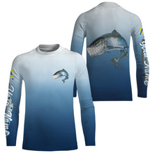 Load image into Gallery viewer, Salmon fishing custom name with funny Salmon ChipteeAmz's art UV protection shirts AT027