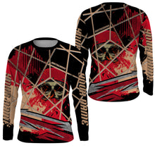 Load image into Gallery viewer, Custom Motocross Jersey T-shirt UV Protect, Skull Biker UPF 30+ Youth Long Sleeves Shirt| NMS360
