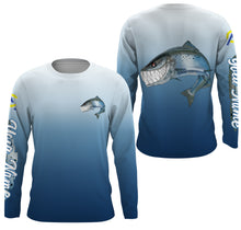 Load image into Gallery viewer, Salmon fishing custom name with funny Salmon ChipteeAmz's art UV protection shirts AT027