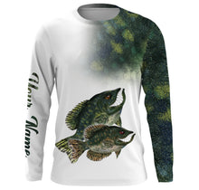 Load image into Gallery viewer, Crappie fishing ChipteeAmz's art custom name UV protection shirts with funny Crappie fish art AT031