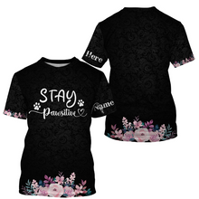 Load image into Gallery viewer, Dog Mom Shirt Hoodie Long Sleeve| Stay Pawsitive Shirt Floral Gift for Her, Dog Mom, Dog Lover Gift| JTSD281