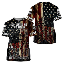 Load image into Gallery viewer, Biker Dad American Flag Riding Jersey Personalized Motorcycle Shirt Father's Day Gift for Dad Riders| NMS519