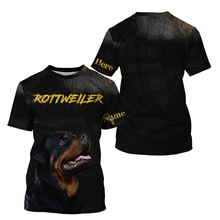 Load image into Gallery viewer, Rottweiler Hoodie Long Sleeve| Custom Name Rottweiler Shirt for Dog Mom Dog Dad Dog Lover Gift| JTSD272