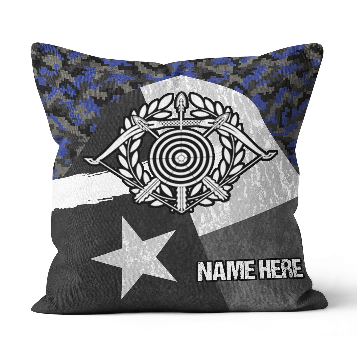 Personalized Blue Retro Texas Flag Archery Pillow Gift For Archery Lover VHM0911