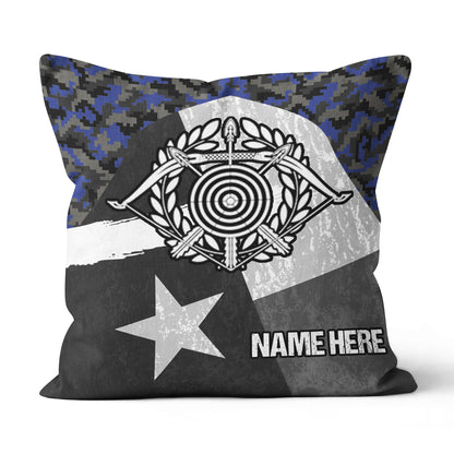Personalized Blue Retro Texas Flag Archery Pillow Gift For Archery Lover VHM0911