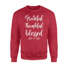 Load image into Gallery viewer, Grateful thankful blessed - Standard Crew Neck Sweatshirt