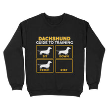 Load image into Gallery viewer, Dachshund Standard Sweatshirt | Funny Guide to Training dog - FSD2407D08