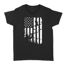 Load image into Gallery viewer, Duck Hunting American Flag Clothes, Shirt for hunter NQSD239 - Standard Women's T-shirt