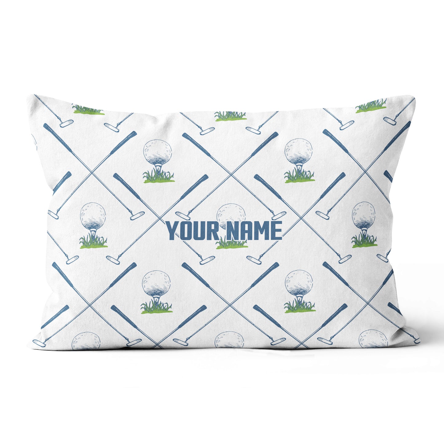 Golf Putter And Ball Custom Golf Throw Pillow Personalized Golfing Gifts LDT1094