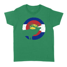Load image into Gallery viewer, Colorado Elk Hunting Women's T-shirts,  CO State Flag Hunter - NQSD232