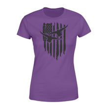Load image into Gallery viewer, Duck Hunting American Flag Clothes, Shirt for Hunting NQS121- Standard Women's T-shirt