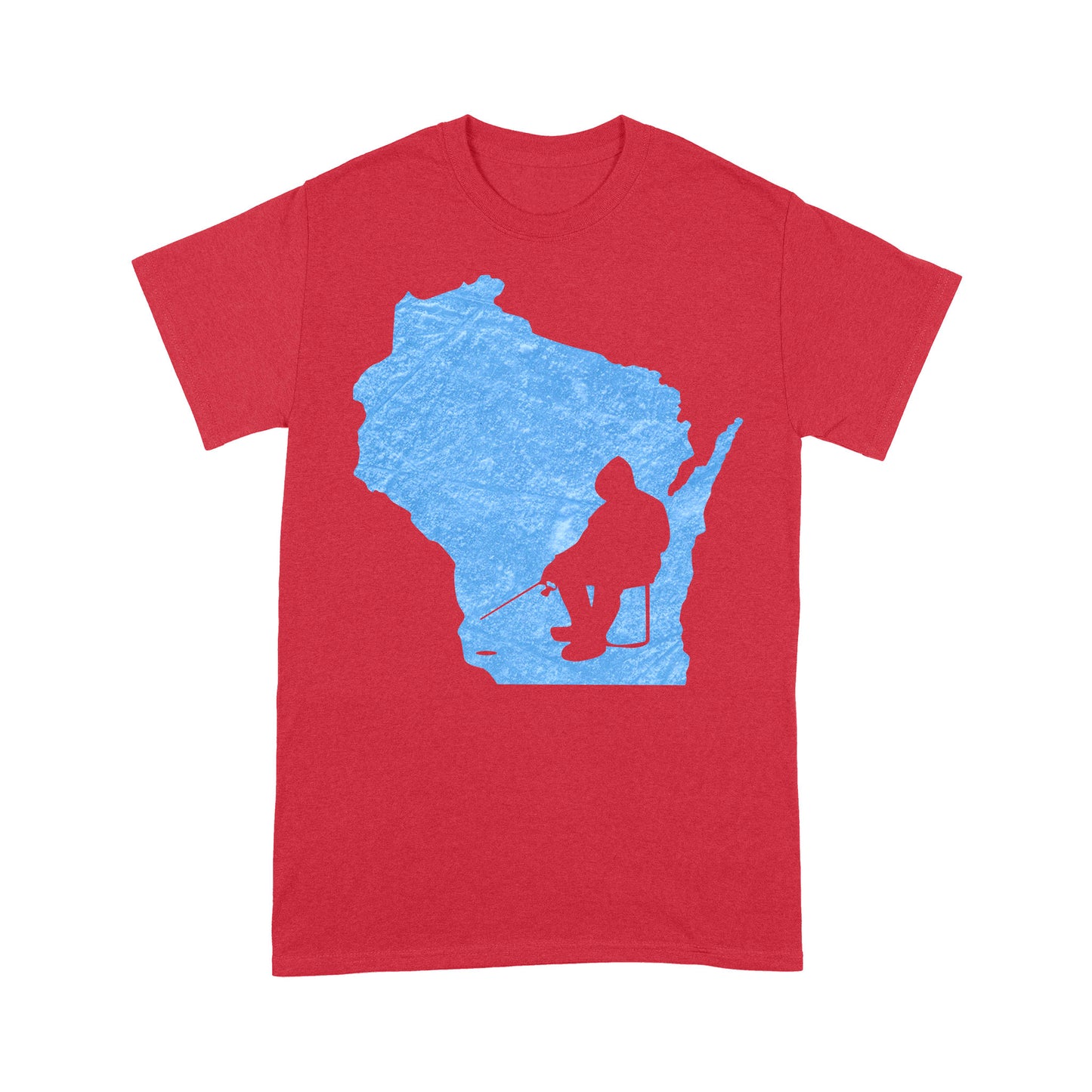Wisconsin Ice Fishing Shirts, Winter Fishing Wisconsin State Love Fishing Standard T-shirt - FSD2920 D06