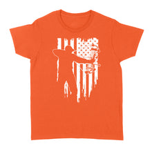 Load image into Gallery viewer, American flag bow hunting Shirts For Men Women Bow Hunter Women's T-shirt - NQSD252