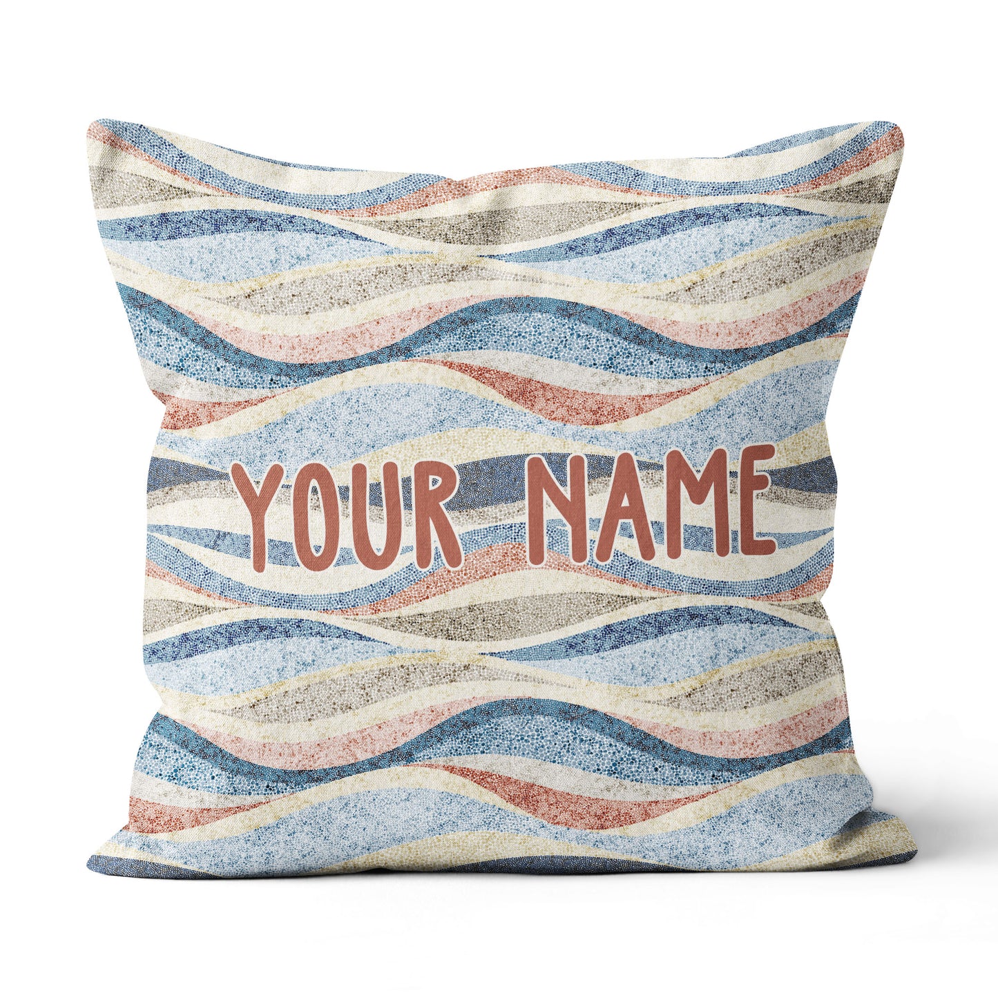 Rainbow Wavy Pattern Vintage Custom Pillow Personalized Pillow Gifts LDT1134