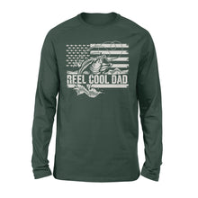 Load image into Gallery viewer, Reel Cool Dad American flag shirt, Perfect Father's Day Gifts for Fisherman D01 NQS1213  - Standard Long Sleeve