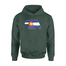 Load image into Gallery viewer, Colorado bear hunting Hoodie, CO State Flag Bear Hunter - NQSD233