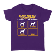 Load image into Gallery viewer, Black and Tan Coonhound Women's T-Shirt | Funny Guide to Training dog - FSD1090