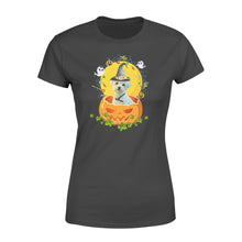 Load image into Gallery viewer, Custom photo dog halloween pumpkin personalized women's t-shirt