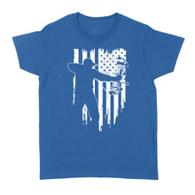 Load image into Gallery viewer, American flag bow hunting Shirts For Men Women Bow Hunter Women's T-shirt - NQSD252