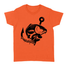 Load image into Gallery viewer, Carp fishing tattoos Customize name Women's T-shirt, personalized fishing gifts for fisherman - NQS1208
