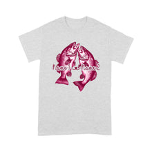 Load image into Gallery viewer, Custom His Her Name Bass Fishing T Shirts Matching Couple Fishing Shirt | Pink IPHW5805