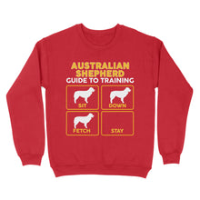 Load image into Gallery viewer, Australian Shepherd Standard Sweatshirt | Funny Guide to Training dog - FSD2410D08