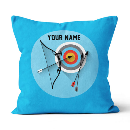 Personalized Archery Set Blue Pillow, Best Throw Pillows Archery Gifts TDM0763