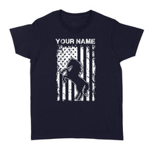 Load image into Gallery viewer, Personalized Horse American Flag, USA, Patriotic Cowgirl Equestrian shirts D02 NQS2773  - Standard Women's T-shirt