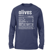 Load image into Gallery viewer, Olives nutritional facts happy thanksgiving funny shirts - Standard Long Sleeve