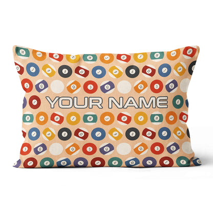 Personalized Billiard Balls Pillow Custom Throw Pillow Top Billiard Gift VHM0886
