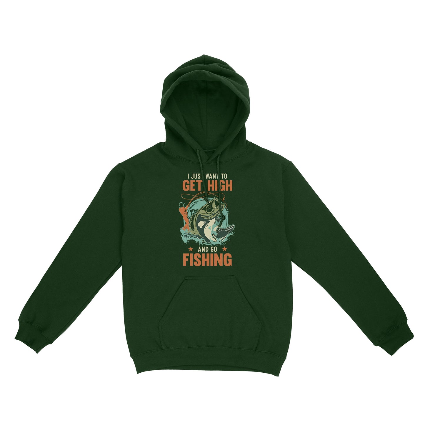 I just want to get high and go fishing D02 NQS2429 Standard Hoodie