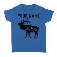 Load image into Gallery viewer, Elk Shirt Mountain Elk Custom Name Mens Womens Standard Women's T-shirt FSD1809D02
