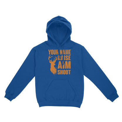 Raise Aim Shoot Hunter Deer Hunting Gifts For Men Dad Custom Name Standard Hoodie FSD2124D06